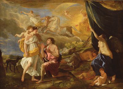Selene y Endimión, c.1630 de Nicolas Poussin